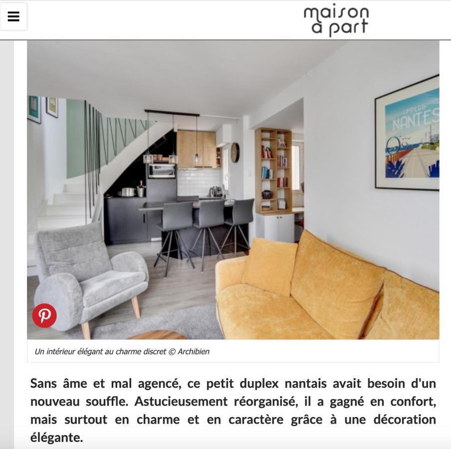 Sublime Duplex Nantes Cathedrale Apartment Exterior foto